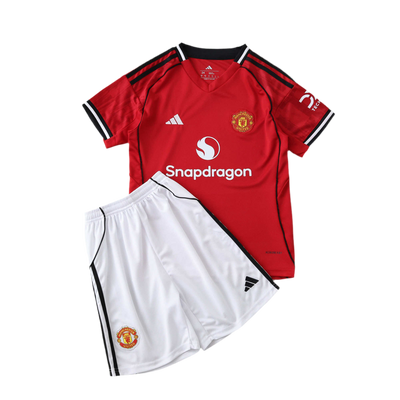 Kids Manchester United Home Kit 2025/26 - Red