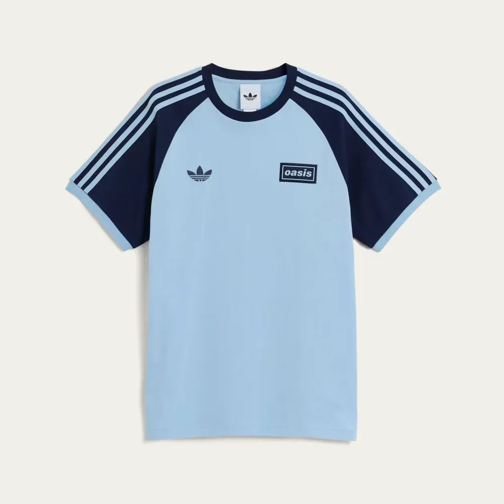 Oasis x adidas Camiseta Tour 3-Stripes Blue