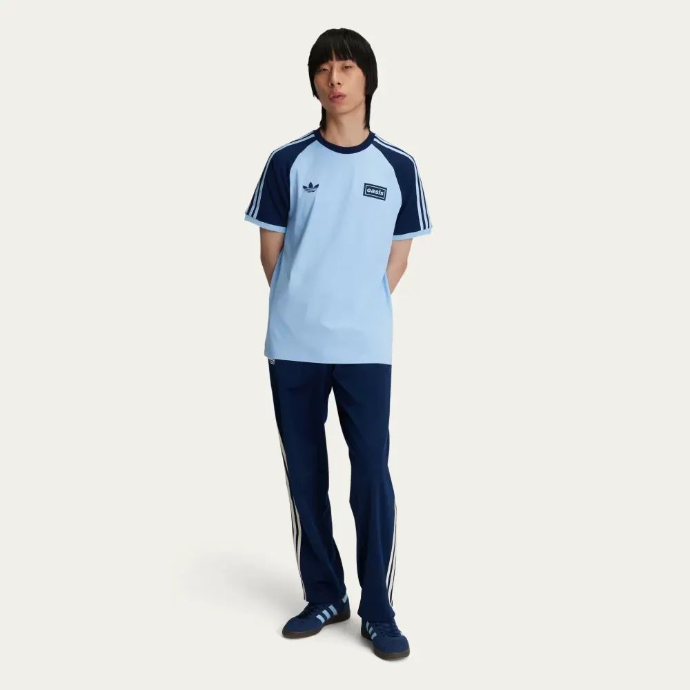 Oasis x adidas Camiseta Tour 3-Stripes Blue