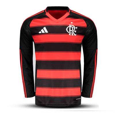 Camisa Flamengo Manga Longa 2025 - Personalização e Patch Copa do Brasil GRÁTIS 🎁